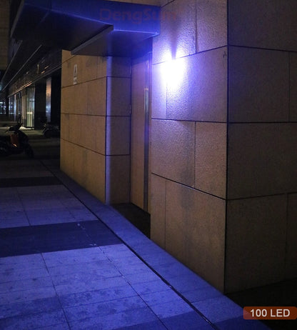 PIR Motion Sensor 100LED Sunlight control 3 sided Solar Energy Street light Yard Path Home Garden Solar Power lamp Wall Light