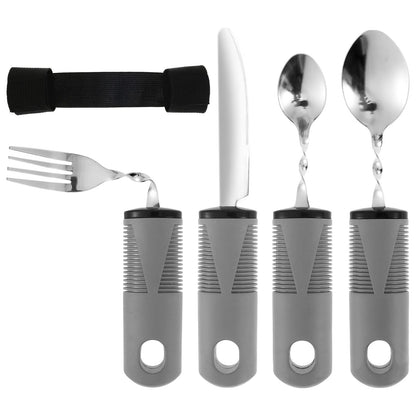Disabled Cutlery Weighted Feeding Dinnerwares Elderly Adaptive Spoon Fork Tableware Eating Parkinsons Dinnerware Kitchen Tools