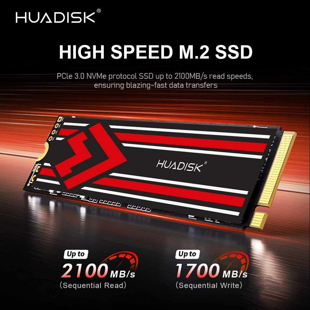 SSD HUADISK M.2 NVMe 1TB 512GB 256GB 128GB PCIe 3.0X4 Solid State Drive M2 2280 Disco Rígido Interno para Laptop HDD para PC Computador