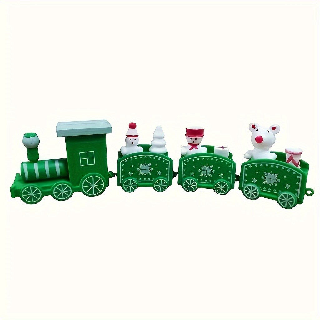 1pc Plastic Train Home Ornaments Christmas Halloween Decorations Party Decor Collectible Figurines Room Decoration Accessories