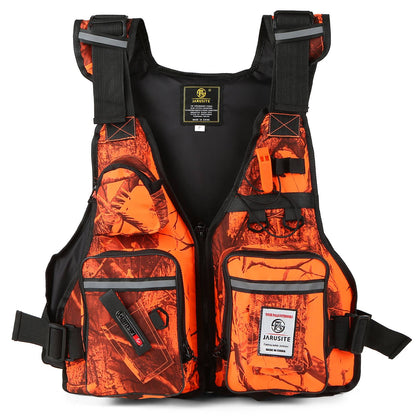 Colete Salva-Vidas Profissional Masculino, Colete de Pesca Portátil com Bolsos Múltiplos, à Prova d'Água, Ajustável para Pesca em Alto Mar, Lançamento 2022