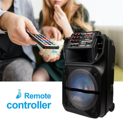 Caixa de Som Bluetooth Portátil 9000W Subwoofer 15” Graves Potentes Sistema de Festa AUX & Microfone Luz LED Karaokê de Alta Qualidade e Som Alto