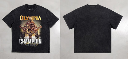 CBUM Workout Tshirt Gym Bodybuilding Men Clothing Oversized Sportwear Cotton US Sized Men Washed T-Shirts