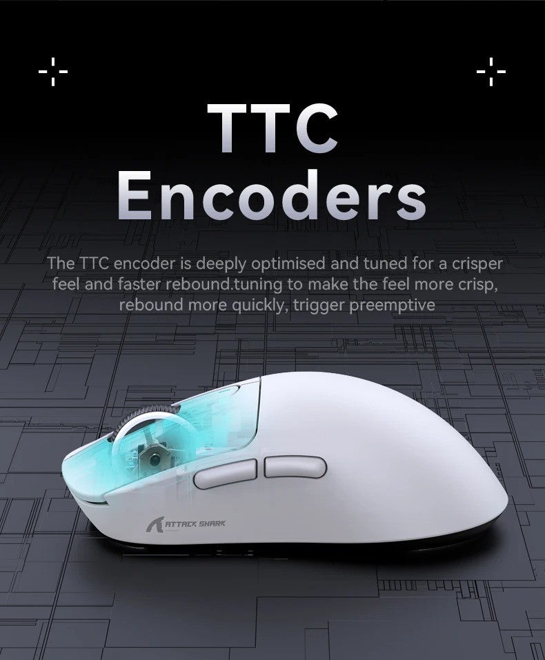Mouse Gamer Sem Fio Attack Shark X3 49g Ultraleve Sensor PAW3395 26K DPI Tri-Mode Macro Programável RGB para PC/Mac