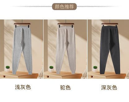 Men's Pull Wool Underwear Pants High Waisted Elastic Thermal Tights Leggings Warm Fleece Inner Wear Underpants Man Clothing