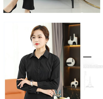 Formal Dress Women Shirt Long Sleeve Blouse New Black Shirt Women Tops 2024 Fashion Women Clothing Basic White Shirts OL Blouses