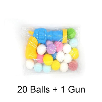 Bola de Pelúcia Atiradora de Gatos Aliviando a Depressão Brinquedo para Gatos Bola Silenciosa Mini Jogos de Armas Atiradoras de Bolas de Pelúcia Suprimentos para Animais de Estimação