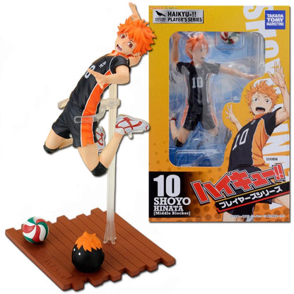 26CM Anime Haikyuu Tobio Kageyama Shoyo Hinata Figura Competição Nacional Pose de Salto na Rede 1/8 Modelo de Brinquedo de Presente Figura de Ação