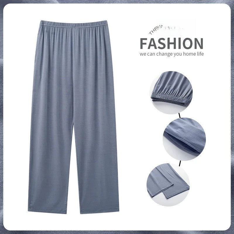 New Hot Sale Of The Season Modal Loose Fit Men's Sleepwear Thin Home Pants Single Piece Summer Long Thin Home Pants Comfortable