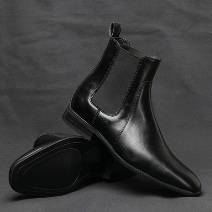 40~46 Botas Chelsea Masculinas 2024 Marca Confortável Moda Couro Botas Masculinas #KD431