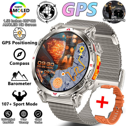 New T-Rex 3 Smart Watch Men GPS Positioning Military 5ATM Waterproof Watch 650mAh Battery Compass Altimeter GPT Assistant Watch