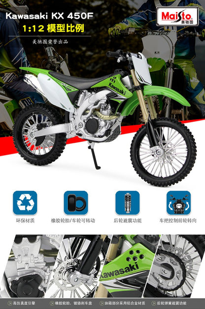 Maisto 1:12 Kawasaki Kx450f Kx 450 F Kx 450f Moto Off-road Modelo de Liga de Brinquedo Presente para Exposição