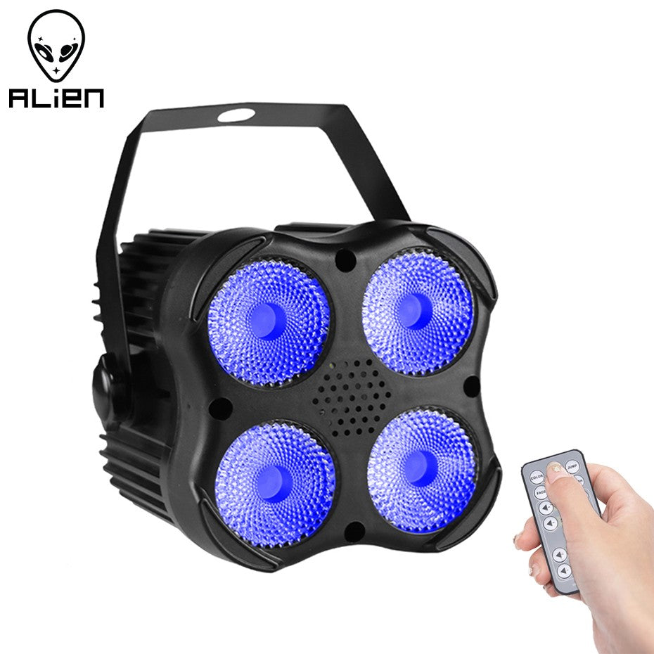 ALIEN Remote 4x8W 4IN1 RGBW Mini LED Stage Par Light DJ Disco Bar Party Dance Birthday Holiday Wedding Xmas Stage Effect Lamp