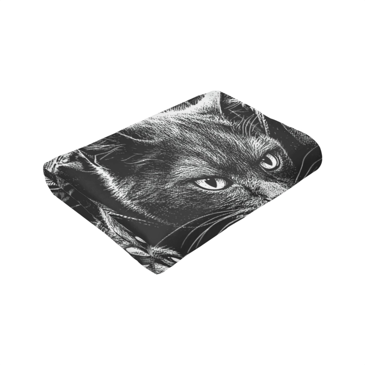 Funny Vampurr Vampire Cat Bites Again Flannel Blankets Halloween Awesome Throw Blanket for Quilt 200x150cm Soft