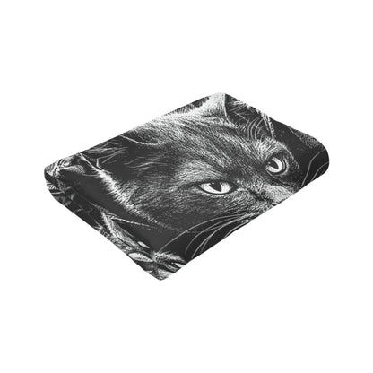 Funny Vampurr Vampire Cat Bites Again Flannel Blankets Halloween Awesome Throw Blanket for Quilt 200x150cm Soft