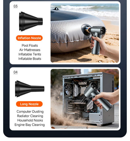 ADINKAM Upgraded Stepless High-Efficient Jet Fan Blower OEM-Style 500g Wind Pressure Super Power Car House PC Cleaning Tools