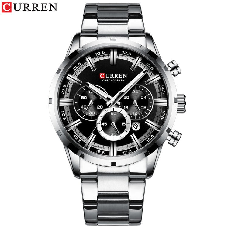 CURREN Men Watch Top Brand Luxury Sports Quartz Mens Watches Full Steel Waterproof Chronograph Wristwatch Men Relogio Masculino