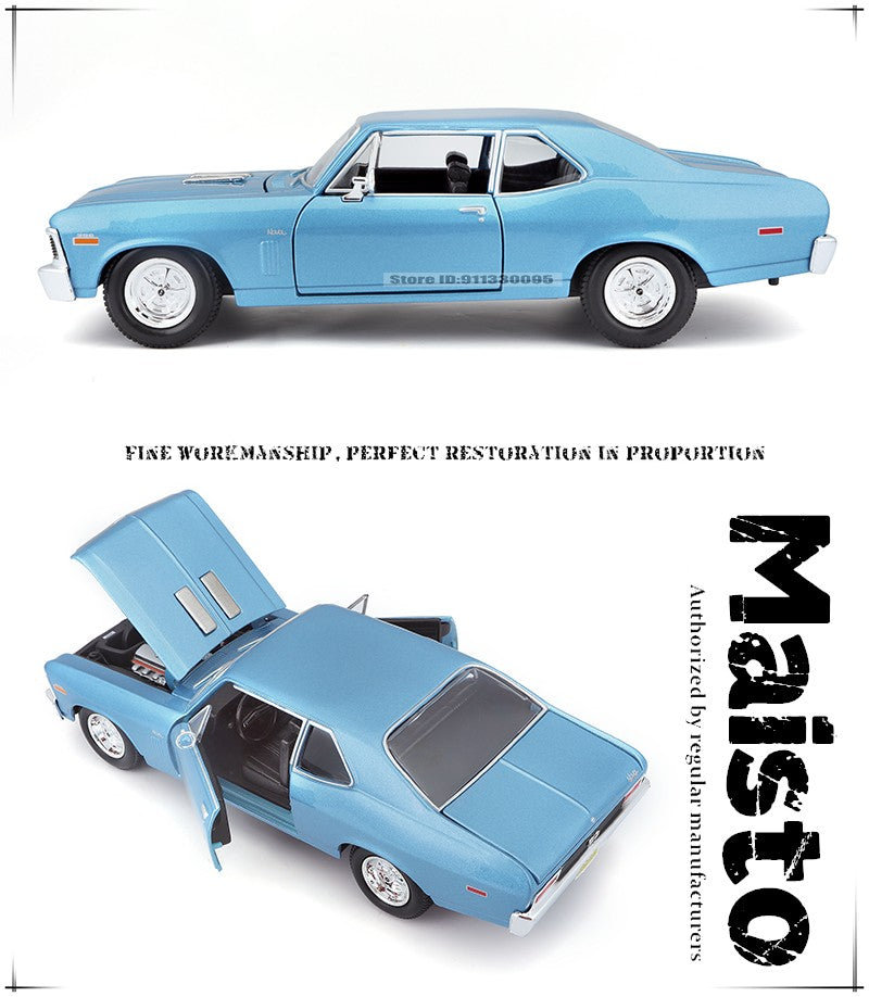 Maisto 1:24 1970 Chevrolet NOVA SS modelo de carro de liga fundido estático de precisão para coleção, presente, brinquedo, maré de jogo
