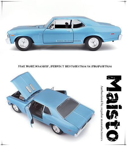 Maisto 1:24 1970 Chevrolet NOVA SS modelo de carro de liga fundido estático de precisão para coleção, presente, brinquedo, maré de jogo