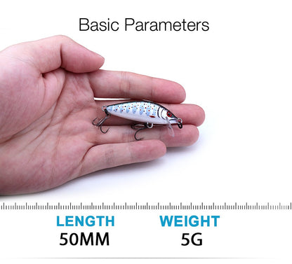 TREHOOK Jerkbait para Baixo Truta Pique Isca de Pesca Minnow Afundando 50mm 5g Isca Dura Wobblers Crankbait Pesca Artificial