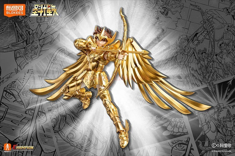 Genuine Blokees Saint Seiya Champion Boneco de Ação Aiolos Touro Aldebaran Pégaso Mu Aiolia Milo Brinquedos Kits de Montagem Presentes