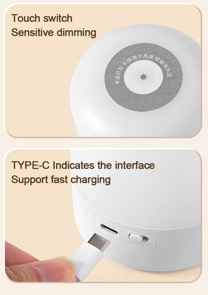 Led Night Lights Bedside Dimmable Charging Desktop Night Lamps Bedroom Bedside Lighting Decoration Touch Led Reading Table Lamp