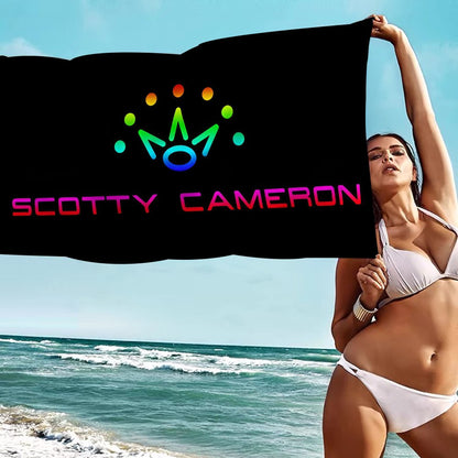 Scotty Camerons Flag Anime Beach Swimming Towel Soft Absorbent Washcloth Children's Gifts for Kids Travel Camping Gym