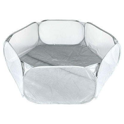 Portátil Pequena Gaiola para Animais de Estimação Transparente Tenda Gaiola para Gatos e Cães Cercado Dobrável Aberto para Cães Hamsters Coelhos Porquinhos-da-Índia