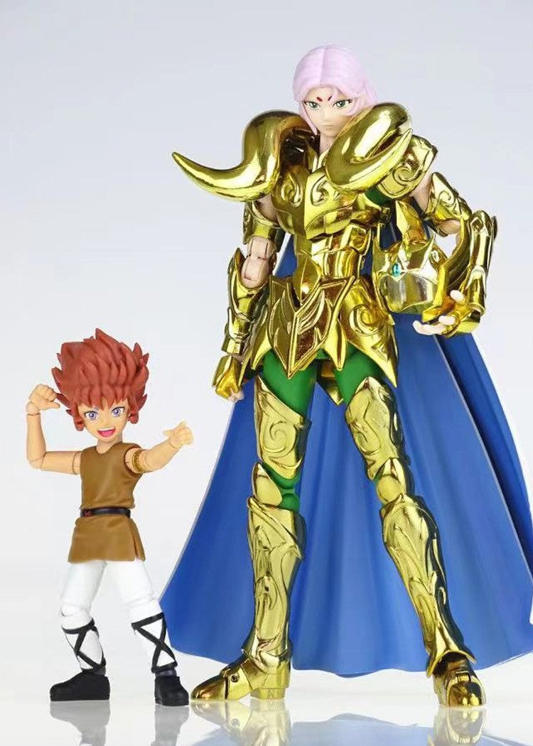 Em Estoque ST/ShineTime Saint Seiya Myth Cloth EX Áries Mu Kiki Cavaleiros de Ouro do Zodíaco PVC Action Figure Brinquedos Modelo