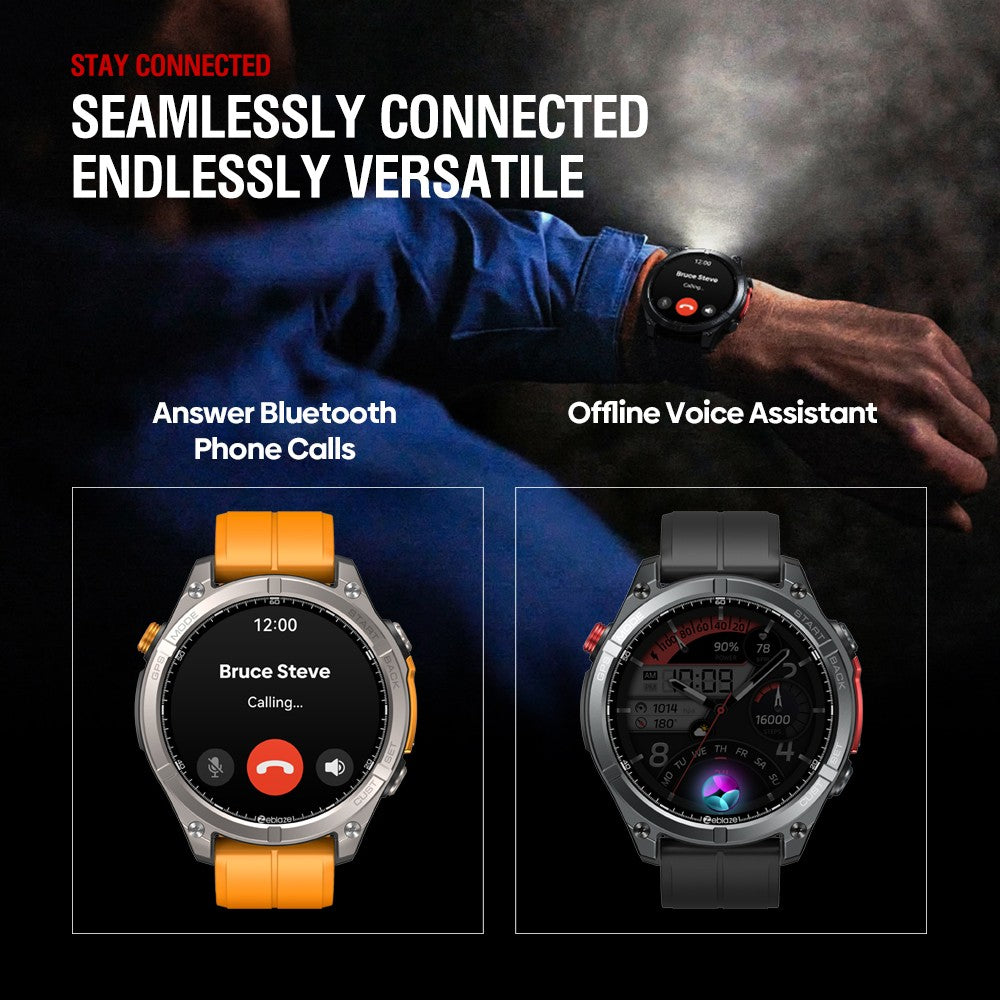 NOVO Smartwatch Zeblaze Stratos 4 GPS Tela AMOLED de 1.43 polegadas Bússola Integrada Altímetro Barométrico Lanterna Chamada de Voz