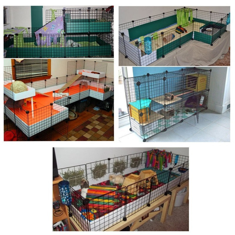 Gaiola DIY para Gatos de Estimação Grande Casa Interior Grande Exterior Casa Grande para Gatos Vila Multi Porta e Janela Dobrável Destacável Casa Grande
