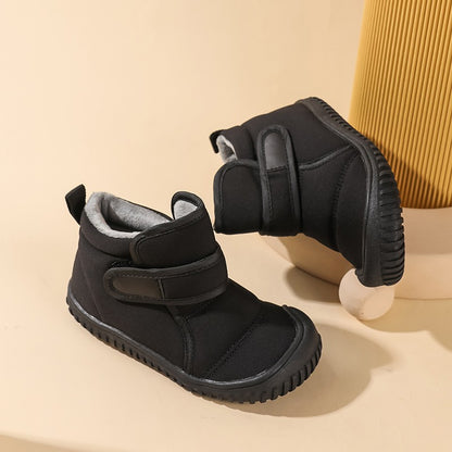 Unisex Kids Winter Outdoor Waterproof Fashion Short Snow Boots Boys and Girls Warm Cotton Comfortable Walking Shoes