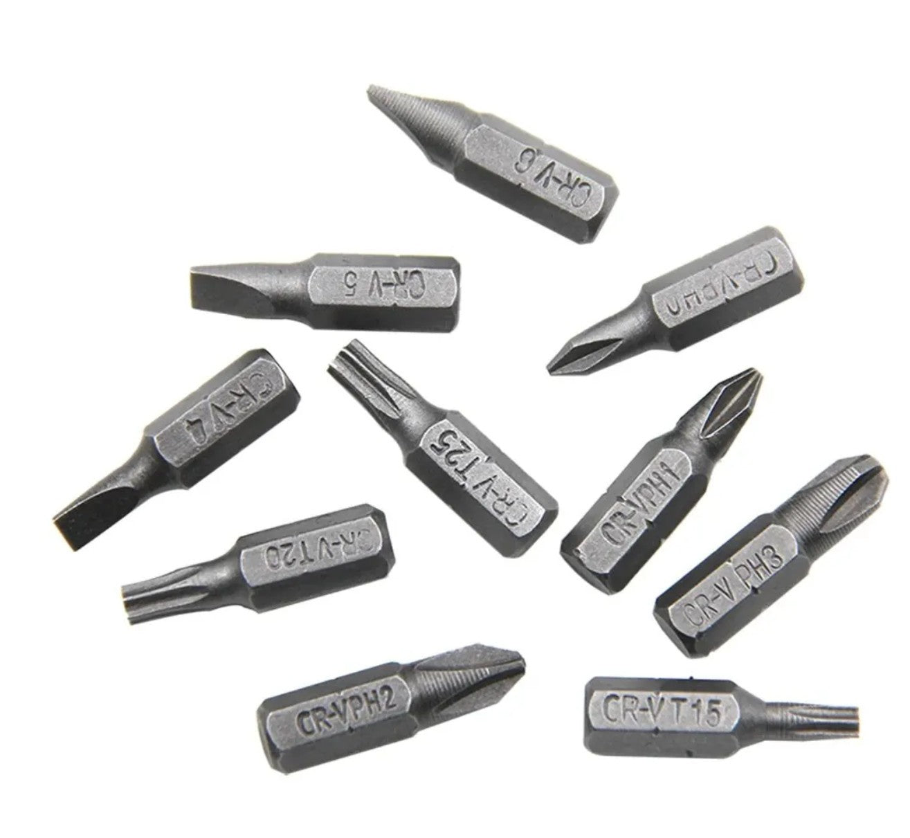 Chave de fenda hexagonal em L de 1/4 bits 90 graus de cabeça dupla preta 6,35 chave 10 peças fita amarela conjunto de ferramentas de chave de fenda