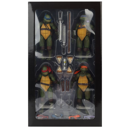 NECA 4 peças Boneco de Ação Tartarugas Ninja TMNT Edição Móvel Filmes Modelo Tartaruga Ninja Anime Infantil Para Presente de Boneca Brinquedo
