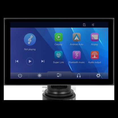 Player de Vídeo Multimídia de Rádio para Espelho de Carro Portátil de 9" Universal Sem Fio CarPlay Android Auto Tela Bluetooth AUX TF GPS DVR