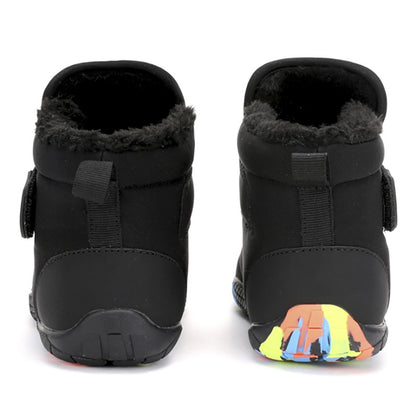 Kids 2025 New Wide Toe Barefoot Snow Boots Boys Girls Winter Minimalist waterproof Sneakers Girls Boys Non-Slip Warm Snow Boots