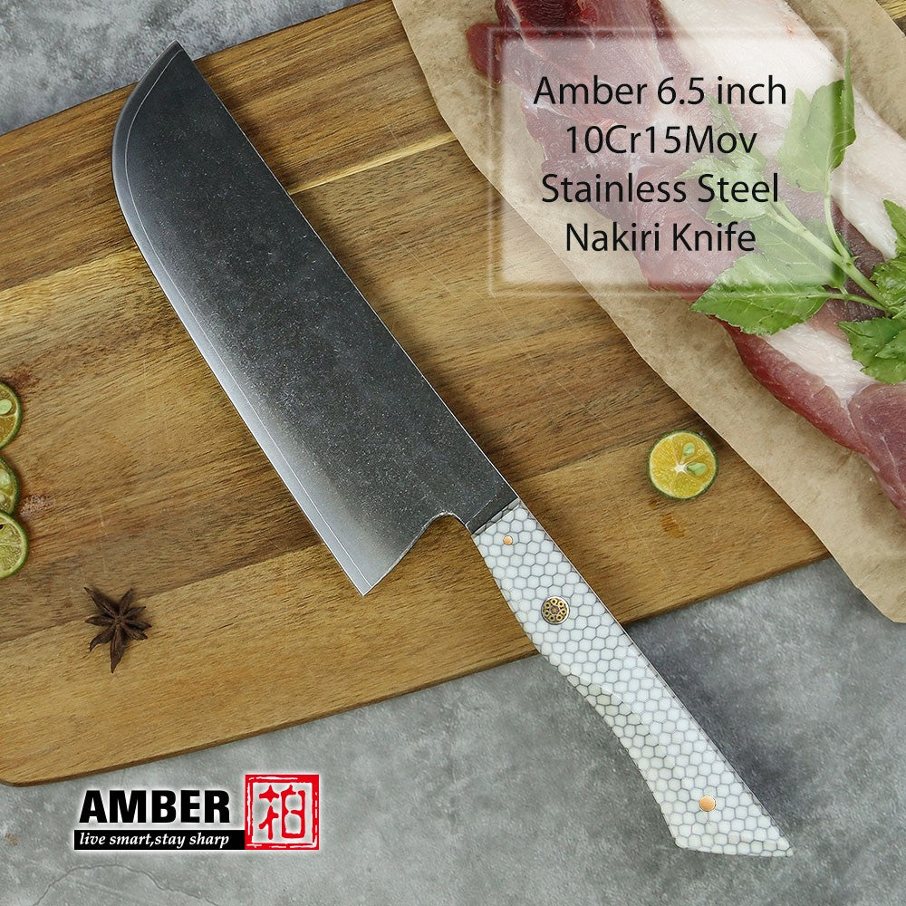 Conjunto de 3 facas de cozinha japonesas afiadas Damascus para Chef e Nakiri, lâmina de aço revestida de 3 camadas com cabo de resina e espaçador G10