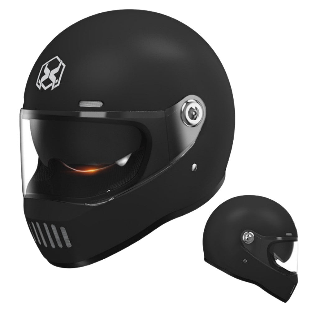 Electric Motorcycle Helmet Winter Warm HD Dual Mirror Anti-fog Retro Sun Protection Riding Full Helmet