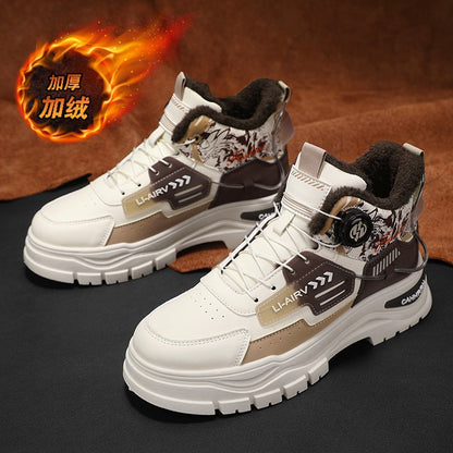 A new trend of thick, comfortable and casual high-top boots for men's outdoor sports in the autumn of 2025