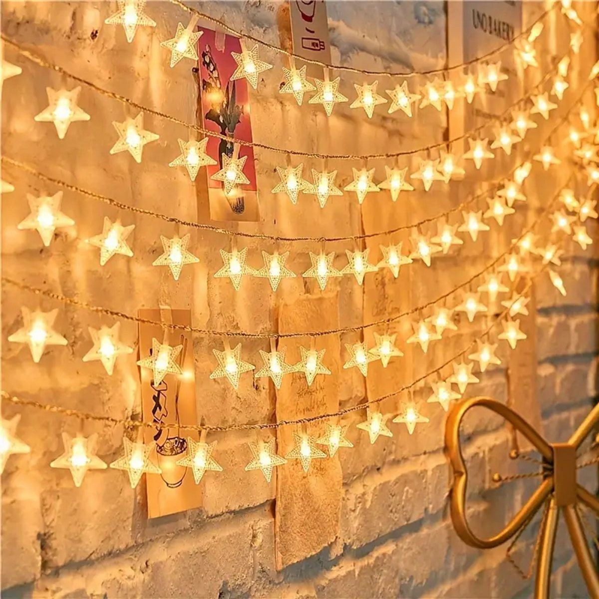 1PC 10/20/30/40 LED Star String Lights Battery Operated Fairy Lights For Christmas Tree Bedroom Room Party Home Wedding Decor