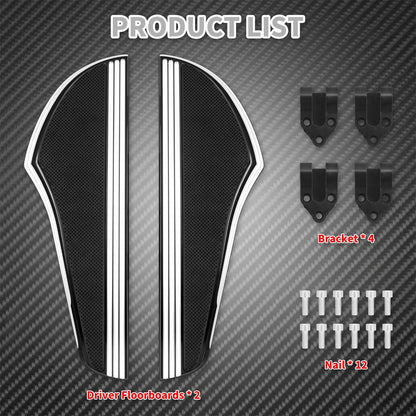 Pedaleiras Antiderrapantes Dianteiras para Motocicleta Harley Softail Fatboy Deluxe Touring Electra Glide FLHR