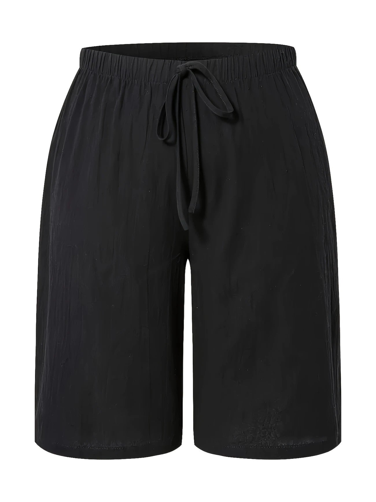 Women's 2025 Casual Solid Color Shorts - Mid-Length 5-Inch Bermuda Shorts, High Waist Loose Fit Summer Short Pants