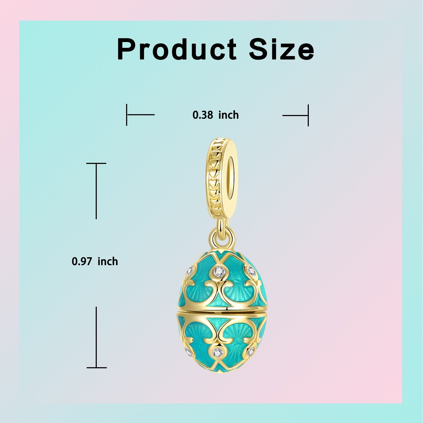 925 Sterling Silver Can Be Opened Pandant Easter Egg Charms Beads Fit Original Bracelet Making Fine Jewelry Women DIY Gift