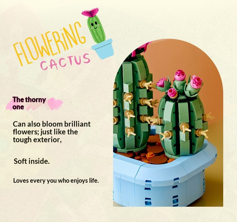 LEGO Blocos de Montar Série Plantas e Flores 11509 Cacto Florido Brinquedo de Quebra-Cabeça para Crianças Menino e Menina Presente