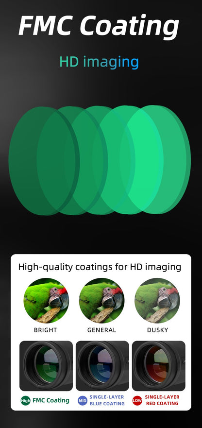 Telescópio com Zoom 10-300x40 HD 4K Binóculos Portáteis Potentes de Longo Alcance Monocular Profissional BAK4-Prismas Para Caça e Acampamento