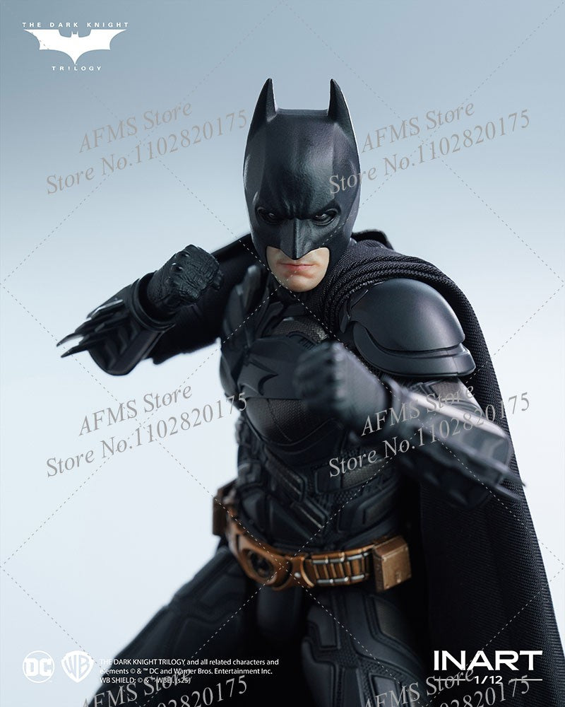 INART 1/12 Boneco Soldado Masculino Batman Christian Bale O Cavaleiro das Trevas Ressurge Herói da Luta Eterna Figura de Ação de 6 Polegadas para Coleção