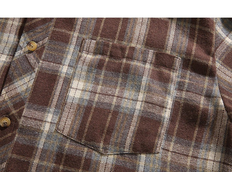 2025 Mens Cotton Plaid Style Cargo Shirts Casual Dress Short Sleeve Work Streetwear Blouses M-5XL