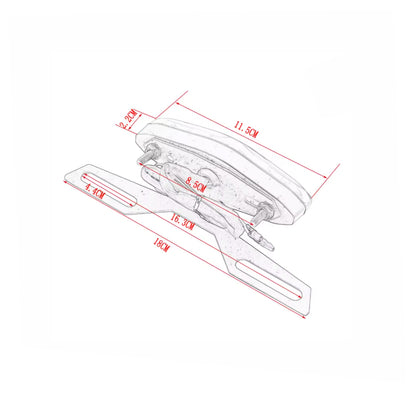 Luz Traseira de LED Universal 12V para Motocicleta, Luz de Freio, Luz Traseira Retrô, Luz de Condução Adequada para a Maioria das Scooters, Motocross, Peças de Quadriciclos