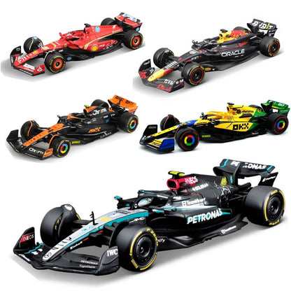 Bburago 1:43 Carro de Fórmula 1 McLaren Mercedes Ferrari SF25 Redbull Racing AlpineA525 Miniatura Colecionável de Metal Fundido Verstappen