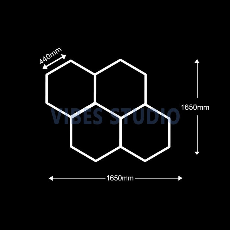 Garage Hexagon LED Light 50000H 6500K Ultra Bright for Home Gym Barbershop Car Detailing Bar Basement Workshop Ceiling Lighting